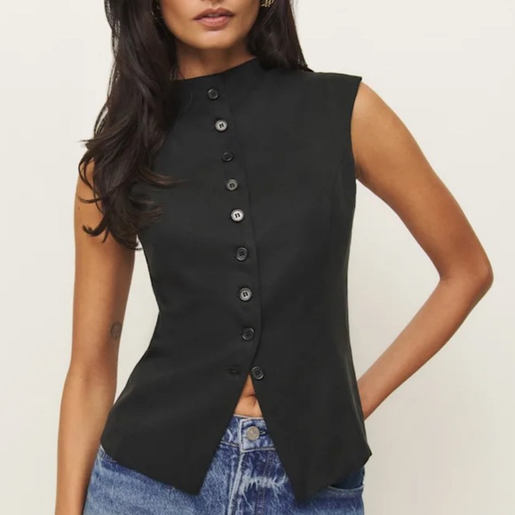 Reformation Black Sleeveless Blouse - Picture 2 of 4